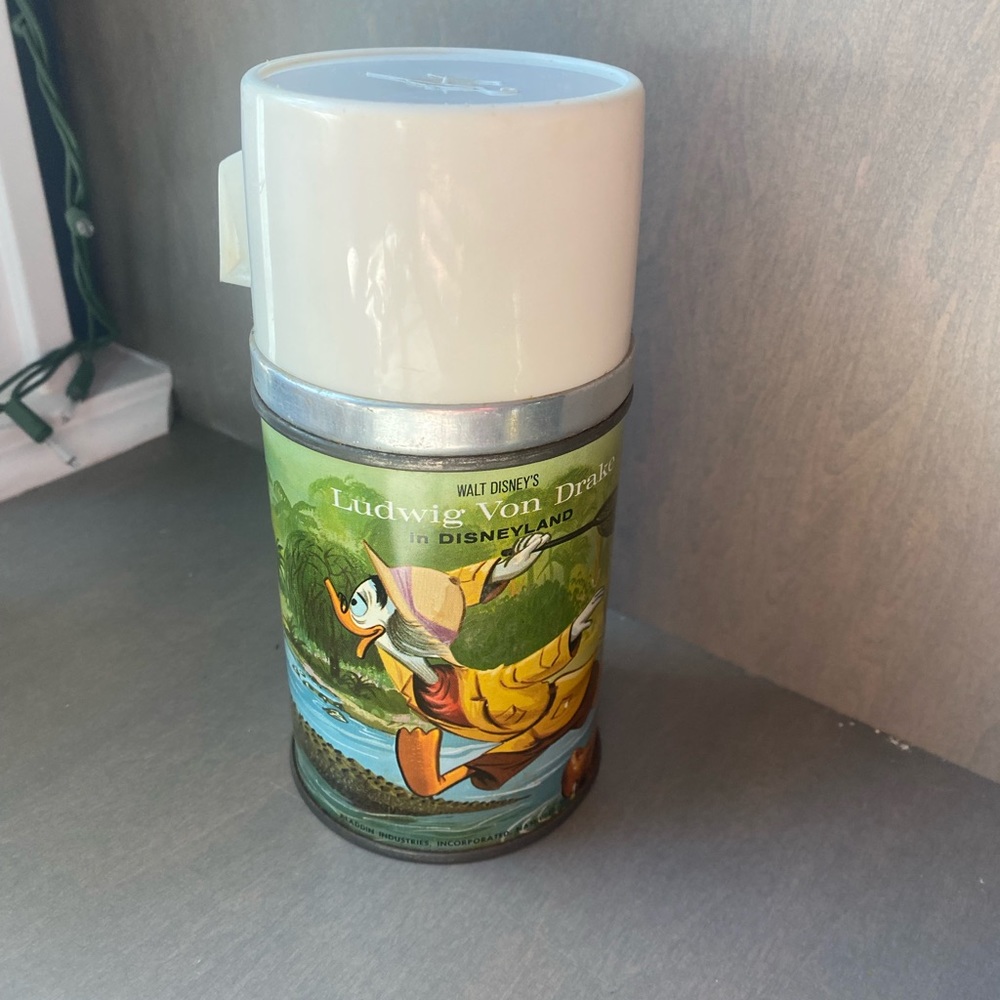 Vintage Thermos Disney Ludwig Von Drake Thermos 1961 Aladdin Duck
